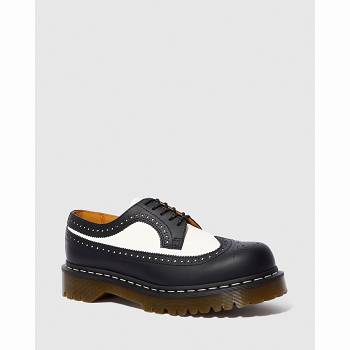 Dr Martens Férfi 3989 Bex Smooth Bőr Brogue Cipő Fekete / Fehér